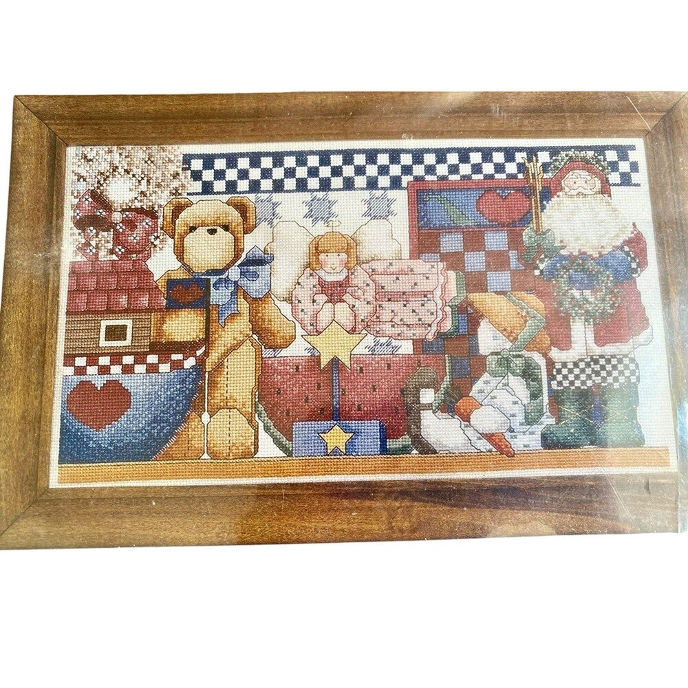 I Love Country Counted Cross Stitch Kit Santa Angel Bear Ark Wreath 95 Janlynn